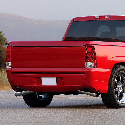 D-Motoring - Tail lights - Chrome Housing - Red Lens - Plug-n-Play - Pair - Chevy Silverado 1500(HD) / 2500(HD) / 3500(HD) / Sierra 1500(HD) / 2500(HD) - 5