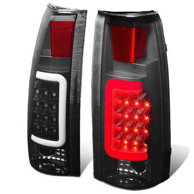 D-Motoring - Tail lights - 3D LED C-Bar - Black Housing - Smoked Lens - Plug-n-Play - Pair - Cadillac Escalade / C(K)1500 / C(K)2500 / C(K)3500 / Suburban / Tahoe - 1