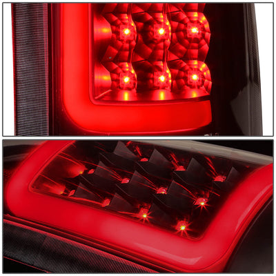 D-Motoring - Tail lights - 3D LED C-Bar - Black Housing - Smoked Lens - Plug-n-Play - Pair - Cadillac Escalade / C(K)1500 / C(K)2500 / C(K)3500 / Suburban / Tahoe - 3