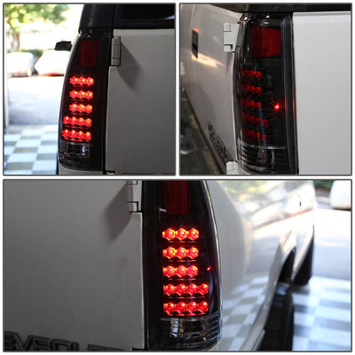 D-Motoring - Tail lights - LED - Black Housing - Clear Lens - Plug-n-Play - Pair - Cadillac Escalade / C(K)1500 / C(K)2500 / C(K)3500 / Suburban / Tahoe - 7