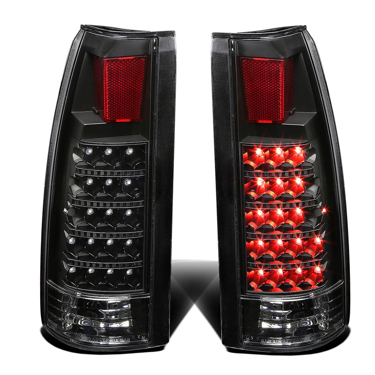 LED Tail Lights (Black,Clear)<br>88-00 Silverado C10 C/K 1500-3500 Suburban