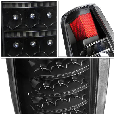 D-Motoring - Tail lights - LED - Black Housing - Clear Lens - Plug-n-Play - Pair - Cadillac Escalade / C(K)1500 / C(K)2500 / C(K)3500 / Suburban / Tahoe - 3