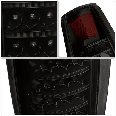 D-Motoring - Tail lights - LED - Black Housing - Smoked Lens - Plug-n-Play - Pair - Cadillac Escalade / C(K)1500 / C(K)2500 / C(K)3500 / Suburban / Tahoe - 3