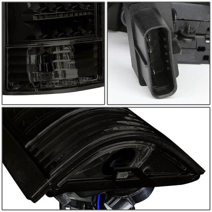 D-Motoring - Tail lights - LED - Black Housing - Smoked Lens - Plug-n-Play - Pair - Cadillac Escalade / C(K)1500 / C(K)2500 / C(K)3500 / Suburban / Tahoe - 4