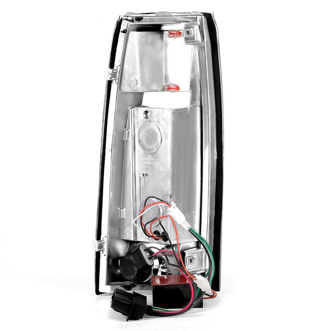 D-Motoring - Tail lights - 3D LED Red Bar - Chrome Housing - Clear Lens - Plug-n-Play - Pair - Cadillac Escalade / C(K)1500 / C(K)2500 / C(K)3500 / Suburban / Tahoe - 4