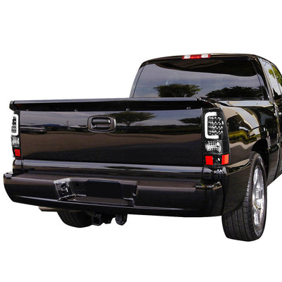 D-Motoring - Tail lights - 3D LED C-Bar - Black Housing - Clear Lens - Plug-n-Play - Pair - Chevy Silverado 1500 / 2500 / 3500 / GMC Sierra 1500 / 2500 / 3500 - 7