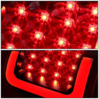 D-Motoring - Tail lights - 3D LED C-Bar - Black Housing - Clear Lens - Plug-n-Play - Pair - Chevy Silverado 1500 / 2500 / 3500 / GMC Sierra 1500 / 2500 / 3500 - 3