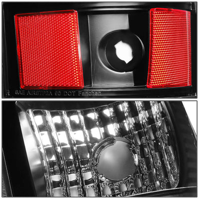 D-Motoring - Tail lights - 3D LED C-Bar - Black Housing - Clear Lens - Plug-n-Play - Pair - Chevy Silverado 1500 / 2500 / 3500 / GMC Sierra 1500 / 2500 / 3500 - 4