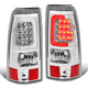 D-Motoring - Tail lights - 3D LED C-Bar - Chrome Housing - Clear Lens - Plug-n-Play - Pair - Chevy Silverado 1500 / 2500 / 3500 / GMC Sierra 1500 / 2500 / 3500 - 1
