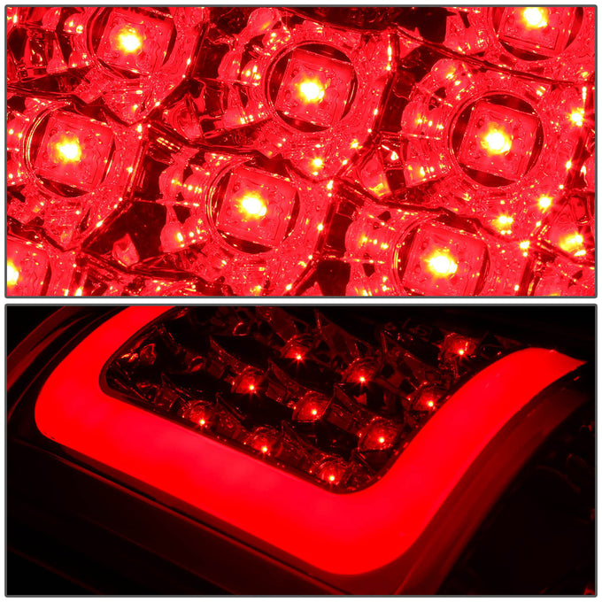 D-Motoring - Tail lights - 3D LED C-Bar - Chrome Housing - Clear Lens - Plug-n-Play - Pair - Chevy Silverado 1500 / 2500 / 3500 / GMC Sierra 1500 / 2500 / 3500 - 3
