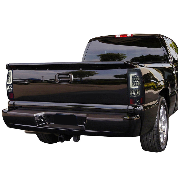 D-Motoring - Tail lights - 3D LED C-Bar - Chrome Housing - Smoked Lens - Plug-n-Play - Pair - Chevy Silverado 1500 / 2500 / 3500 / GMC Sierra 1500 / 2500 / 3500 - 7