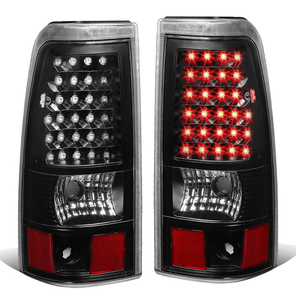 LED Tail Lights (Black)03-07 Chevy Silverado GMC Sierra 1500 2500 3500 ...