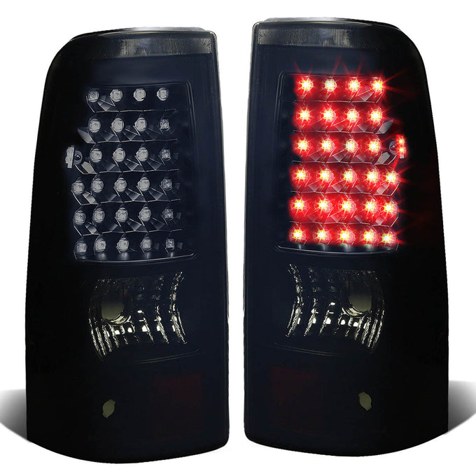 D-Motoring - Tail lights - LED - Black Housing - Smoked Lens - Plug-n-Play - Pair - Chevy Silverado 1500 / 2500 / 3500 / GMC Sierra 1500 / 2500 / 3500 - 1