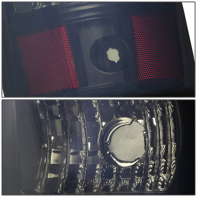 D-Motoring - Tail lights - 3D LED Red Bar - Black Housing - Smoked Lens - Plug-n-Play - Pair - Chevy Silverado 1500 / 2500 / 3500 / GMC Sierra 1500 / 2500 / 3500 - 5