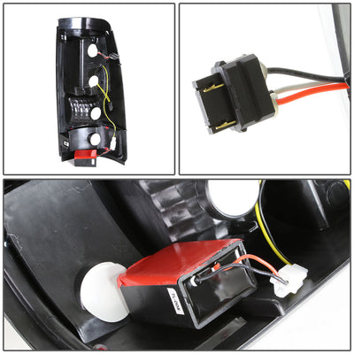 D-Motoring - Tail lights - 3D LED Red Bar - Black Housing - Smoked Lens - Plug-n-Play - Pair - Chevy Silverado 1500 / 2500 / 3500 / GMC Sierra 1500 / 2500 / 3500 - 6
