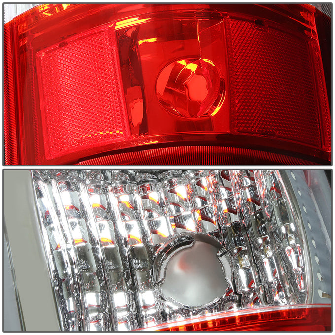 D-Motoring - Tail lights - 3D LED Red Bar - Chrome Housing - Red lens - Plug-n-Play - Pair - Chevy Silverado 1500 / 2500 / 3500 / GMC Sierra 1500 / 2500 / 3500 - 5