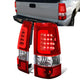 LED Red C-Bar Tail Lights(Red)<br>03-07 Silverado Sierra 1500 2500 3500 HD
