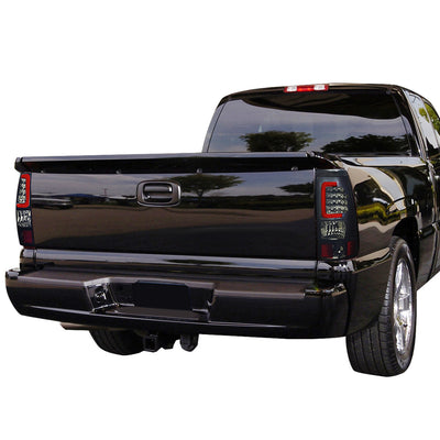 D-Motoring - Tail lights - 3D LED Red Bar - Chrome Housing - Smoked Lens - Plug-n-Play - Pair - Chevy Silverado 1500 / 2500 / 3500 / GMC Sierra 1500 / 2500 / 3500 - 7