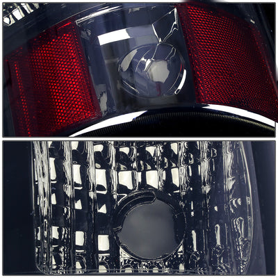 D-Motoring - Tail lights - 3D LED Red Bar - Chrome Housing - Smoked Lens - Plug-n-Play - Pair - Chevy Silverado 1500 / 2500 / 3500 / GMC Sierra 1500 / 2500 / 3500 - 5