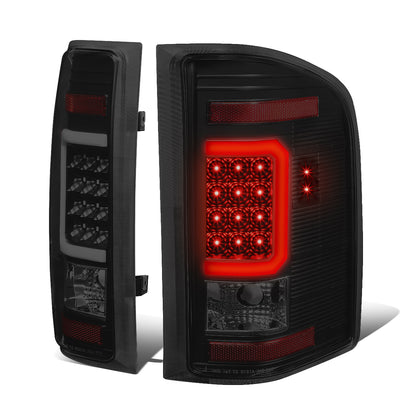 D-Motoring - Tail lights - C-Shape 3D LED - Smoked Lens - Plug-n-Play - Pair - Chevy Silverado 1500 / 2500 HD / 3500 HD / GMC Sierra 1500 / 2500 HD / 3500 HD - 1