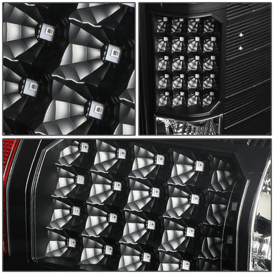 D-Motoring - Tail lights - LED - Black Housing - Clear lens - Plug-n-Play - Pair - Chevy Silverado 1500 / 2500 HD / 3500 HD / GMC Sierra 1500 / 2500 HD / 3500 HD - 5