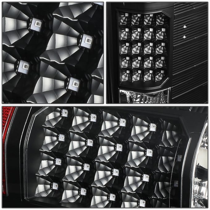 D-Motoring - Tail lights - LED - Black Housing - Clear lens - Plug-n-Play - Pair - Chevy Silverado 1500 / 2500 HD / 3500 HD / GMC Sierra 1500 / 2500 HD / 3500 HD - 5