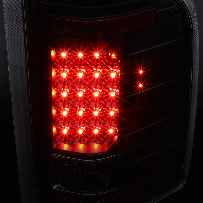 D-Motoring - Tail lights - LED - Black Housing - Smoked Lens - Plug-n-Play - Pair - Chevy Silverado 1500 / 2500 HD / 3500 HD / GMC Sierra 1500 / 2500 HD / 3500 HD - 3