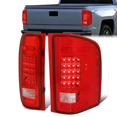 LED Tail Lights (Red)<br>07-14 Chevy Silverado 1500 2500HD 3500HD