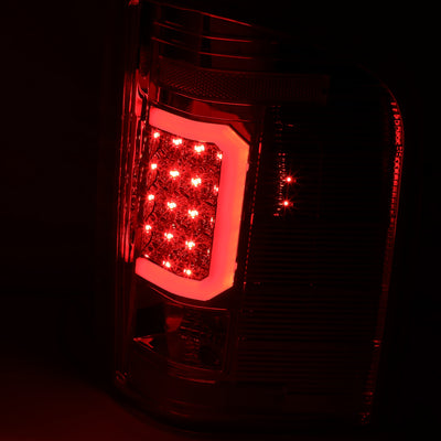 D-Motoring - Tail lights - Red C-Shape 3D LED - Smoked Lens - Plug-n-Play - Pair - Chevy Silverado 1500 / 2500 HD / 3500 HD / GMC Sierra 1500 / 2500 HD / 3500 HD - 3