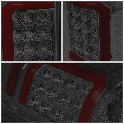 D-Motoring - Tail lights - Red C-Shape 3D LED - Smoked Lens - Plug-n-Play - Pair - Chevy Silverado 1500 / 2500 HD / 3500 HD / GMC Sierra 1500 / 2500 HD / 3500 HD - 5