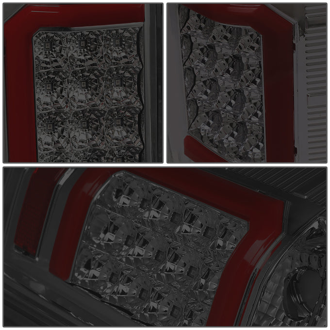 D-Motoring - Tail lights - Red C-Shape 3D LED - Smoked Lens - Plug-n-Play - Pair - Chevy Silverado 1500 / 2500 HD / 3500 HD / GMC Sierra 1500 / 2500 HD / 3500 HD - 5