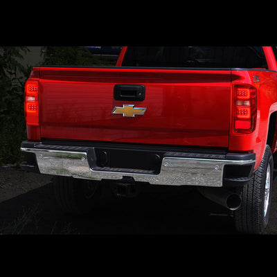 D-Motoring - 14-17 Chevy Silverado/GMC Sierra  Tail Lights - 3D LED Bar - Chrome Housing - Red Lens - Plug-n-play - Pair - 7