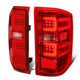 D-Motoring - 14-17 Chevy Silverado/GMC Sierra  Tail Lights - 3D LED Bar - Chrome Housing - Red Lens - Plug-n-play - Pair - 1