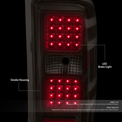 D-Motoring - 14-17 Chevy Silverado/GMC Sierra  Tail Lights - Rear LED - Black Housing - Smoked Lens - Plug-n-play - Pair - 2