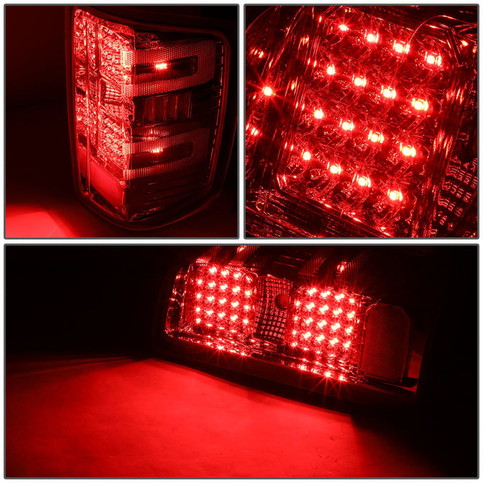 D-Motoring - 14-17 Chevy Silverado/GMC Sierra  Tail Lights - Rear LED - Chrome Housing - Clear Lens - Plug-n-play - Pair - 3