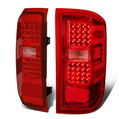 D-Motoring - 14-17 Chevy Silverado/GMC Sierra  Tail Lights - Rear LED - Chrome Housing - Red Lens - Plug-n-play - Pair - 1