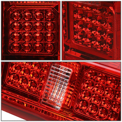 D-Motoring - 14-17 Chevy Silverado/GMC Sierra  Tail Lights - Rear LED - Chrome Housing - Red Lens - Plug-n-play - Pair - 4