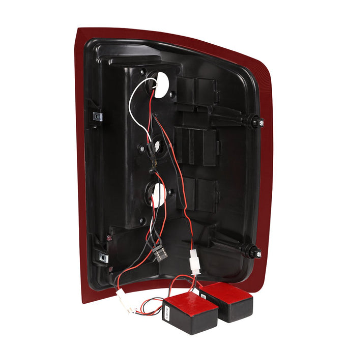 D-Motoring - 14-17 Chevy Silverado/GMC Sierra  Tail Lights - Rear LED - Chrome Housing - Red Lens - Plug-n-play - Pair - 6