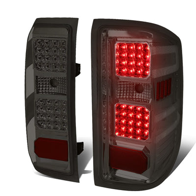 D-Motoring - 14-17 Chevy Silverado/GMC Sierra  Tail Lights - Rear LED - Chrome Housing - Smoked Lens - Plug-n-play - Pair - 1