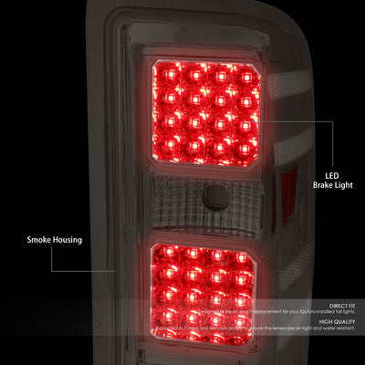 D-Motoring - 14-17 Chevy Silverado/GMC Sierra  Tail Lights - Rear LED - Chrome Housing - Smoked Lens - Plug-n-play - Pair - 2