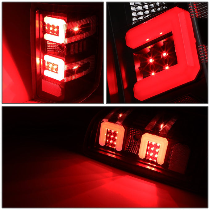 D-Motoring - 14-17 Chevy Silverado/GMC Sierra  Tail Lights - Red LED Bar - Black Housing - Smoked Lens - Plug-n-play - Pair - 3