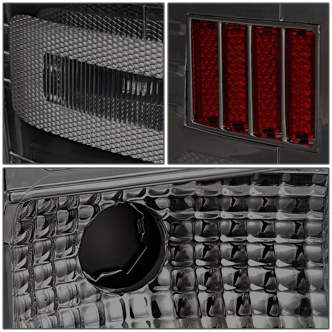 D-Motoring - 14-17 Chevy Silverado/GMC Sierra  Tail Lights - Red LED Bar - Chrome Housing - Smoked Lens - Plug-n-play - Pair - 5