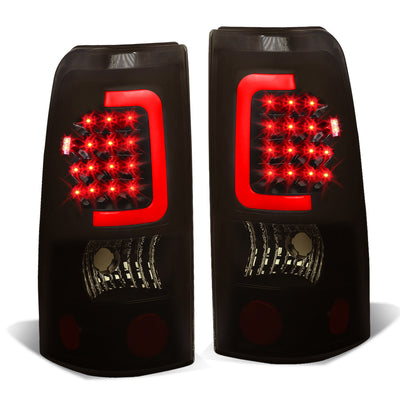 D-Motoring - Tail lights - 3D LED C-Bar - Black Housing - Smoked Lens - Plug-n-Play - Pair - Chevy Silverado 1500(HD) / 2500(HD) / 3500(HD) / Sierra 1500(HD) / 2500(HD) - 1
