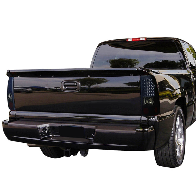 D-Motoring - Tail lights - LED - Black Housing - Smoked Lens - Plug-n-Play - Pair - Chevy Silverado 1500(HD) / 2500(HD) / 3500(HD) / Sierra 1500(HD) / 2500(HD) - 7