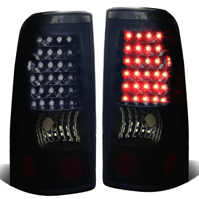 D-Motoring - Tail lights - LED - Black Housing - Smoked Lens - Plug-n-Play - Pair - Chevy Silverado 1500(HD) / 2500(HD) / 3500(HD) / Sierra 1500(HD) / 2500(HD) - 1