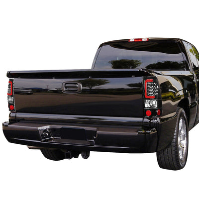 D-Motoring - Tail lights - 3D LED Red Bar - Black Housing - Clear lens - Plug-n-Play - Pair - Chevy Silverado 1500(HD) / 2500(HD) / 3500(HD) / Sierra 1500(HD) / 2500(HD) - 7
