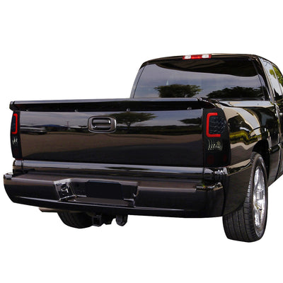 D-Motoring - Tail lights - 3D LED Red Bar - Black Housing - Smoked Lens - Plug-n-Play - Pair - Chevy Silverado 1500(HD) / 2500(HD) / 3500(HD) / Sierra 1500(HD) / 2500(HD) - 7