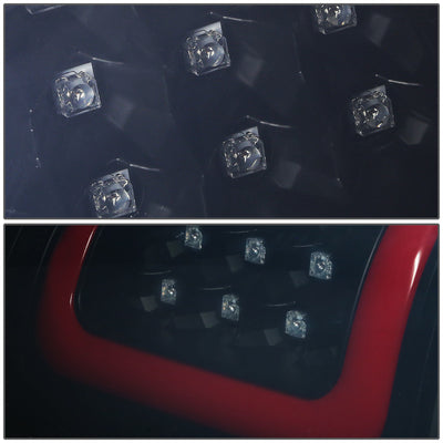 D-Motoring - Tail lights - 3D LED Red Bar - Black Housing - Smoked Lens - Plug-n-Play - Pair - Chevy Silverado 1500(HD) / 2500(HD) / 3500(HD) / Sierra 1500(HD) / 2500(HD) - 4
