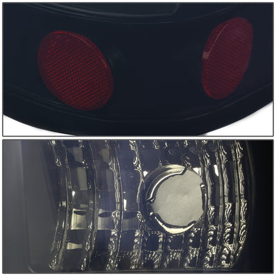 D-Motoring - Tail lights - 3D LED Red Bar - Black Housing - Smoked Lens - Plug-n-Play - Pair - Chevy Silverado 1500(HD) / 2500(HD) / 3500(HD) / Sierra 1500(HD) / 2500(HD) - 5