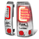 D-Motoring - Tail lights - 3D LED Red Bar - Chrome Housing - Clear lens - Plug-n-Play - Pair - Chevy Silverado 1500(HD) / 2500(HD) / 3500(HD) / Sierra 1500(HD) / 2500(HD) - 1